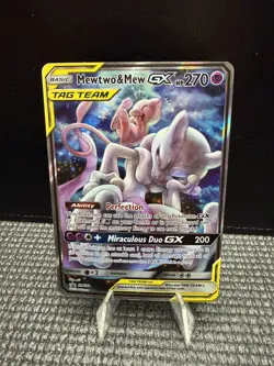 Mewtwo & Mew GX SM191 Sm Promo Holo (Tag Team) Pokemon TCG - Image 1