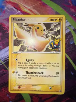 10TH Anniversary Pikachu 012 LP+ JOURNEY ACROSS AMERICA Black Star Pokemon Promo - Image 1