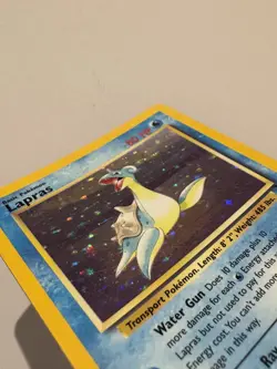 Pokemon TCG Lapras Fossil Holo Card 10/62 Rare Series - Image 3