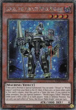 Yugioh Girsu, the Orcust Mekk-Knight RA03-EN026 - Platinum Secret Rare - Image 1