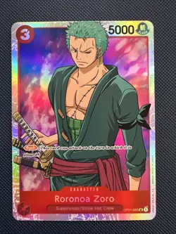 One Piece Roronoa Zoro (025) - Romance Dawn (OP01) NM Foil - Image 1