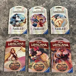 Lot of 24 - Disney Lorcana Assorted Sleeved Booster Packs - 8 Art Sets - Image 2