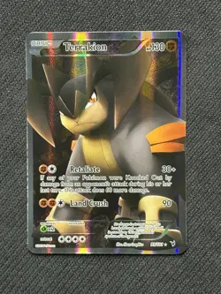 NM Terrakion 99/101 Noble Victories Full Art Holo Pokemon Card - Image 1