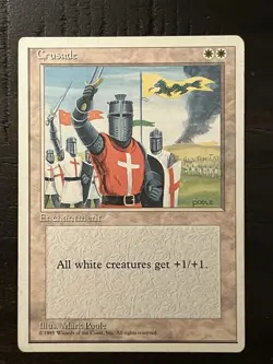 1 BANNED MTG Magic The Gathering Cruzade | Fourth Edition 4ED Heavy Play - Image 1