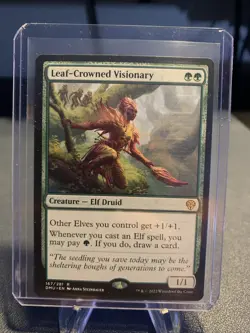Leaf-Crowned Visionary Dominaria United NM MTG - Image 1