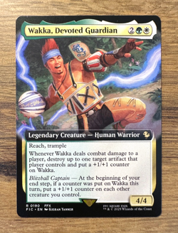 Magic MTG Final Fantasy Wakka, Devoted Guardian #190 *NON-FOIL* Extended Art - Image 1