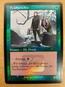 MTG 1x GERMAN FOIL Fyndhorn Elves # 3 30th Anniversary Play Promo Magic x1 NM - Image 1