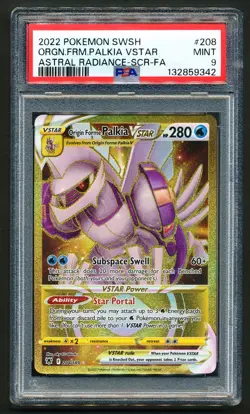 Origin Forme Palkia VSTAR 208/189 Gold Secret Pokemon Astral Radiance PSA 9 - Image 1