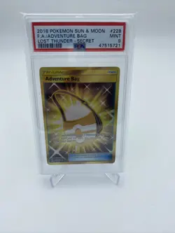 Pokemon Adventure Bag Sun & Moon - Lost Thunder 228/214 Holo Secret Ultra PSA 9 - Image 1