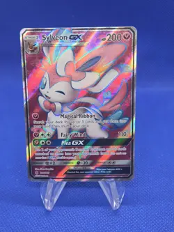 Pokemon Sun & Moon Guardians Rising Sylveon GX 140/145 Full Art Ultra Rare LP - Image 1