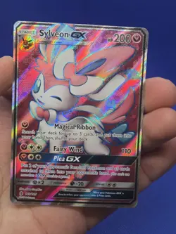 Pokemon Sun & Moon Guardians Rising Sylveon GX 140/145 Full Art Ultra Rare LP - Image 2