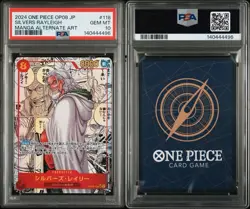 2024 ONE PIECE JPN OP08-TWO LEGENDS MANGA ALTERNATE ART SILVERS RAYLEIGH PSA 10 - Image 3