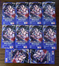 One Piece TCG The Azure Sea’s Seven OP-14 Sleeved Booster Pack Lot Of 10 Sealed - Image 1