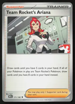 Pokemon Team Rocket's Ariana 171/182 Prize Pack Series 8 Non-Holo Pack Fresh NM - Image 1