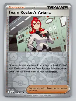 Reverse Holo Team Rocket's Ariana 171/182 Uncommon SV10: Destined Rivals Pokemon - Image 1