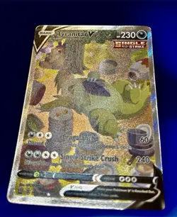 Pokemon Tyranitar V Full Art Single Strike Foil Card English - Image 1