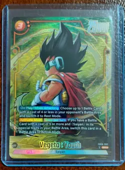 Vegeta Youth FB08-092 Alternate Art Saiyan's Pride Dragon Ball English Card - Image 1