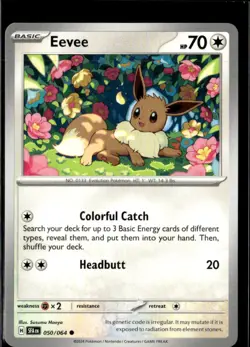 Pokemon Eevee 050/064 Shrouded Fable Non Holo Common 4 Card Lot - Image 1