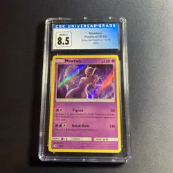Mewtwo Holo 12/18 Detective Pikachu NM/Mint+ CGC 8.5 Graded Pokemon Card 2019 - Image 1