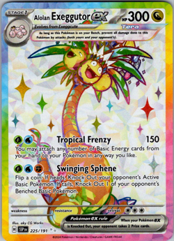 Alolan Exeggutor ex - 225/191 - Pokemon Surging Sparks - NM - Image 1