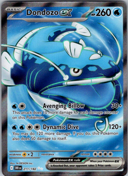 Dondozo ex - 211/182 - Pokemon Destined Rivals Ultra Rare NM - Image 1