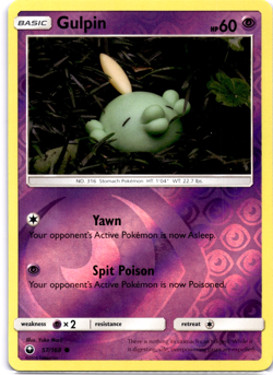 Pokemon TCG Gulpin 57/168 Celestial Storm Reverse Holo Rare Near Mint - Image 1