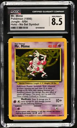 Mr. Mime Pokemon Jungle Holo #6 CGC 8.5 - Image 1