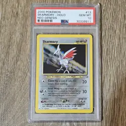 PSA 10 GEM MINT Skarmory Neo Genesis Unlimited Holo Pokemon Card 13/111 LOW POP - Image 1