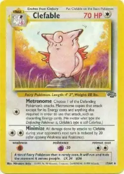 POKEMON CARD CLEFABLE 17/64 NO 036 FAIRY POKEMON TCG CCG - Image 1