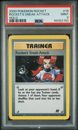 Rocket's Sneak Attack - Holo - PSA 9 - Team Rocket - 2000 - #16/82 Pokemon - Image 1