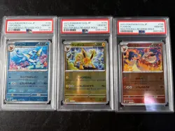 PSA 10 Vaporeon Jolteon Flareon Master Ball SET sv2a 151 Japanese Pokemon - Image 1