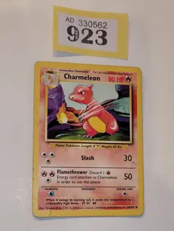 Pokemon TCG Charmeleon 24/102 Base Set Uncommon Card Unlimited 1999. Y923 - Image 2