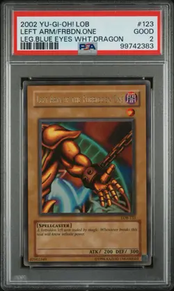 Left Arm of the Forbidden One LOB-123 The Legend of Blue Eyes White Dragon PSA 5 - Image 1