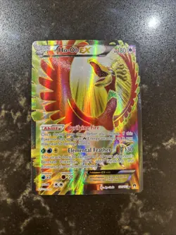 Pokemon TCG Ho-Oh EX Full Art Ultra Holo Rare Card 121/122 XY Breakpoint - Image 1