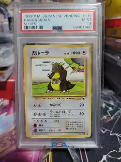 1998 Pokemon Japanese Vending Series III 3 #115 Kangaskhan PSA 9 Graded Card - Image 1