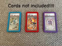 9 COLOURED SILICONE GRADED CARD PROTECTOR SLAB BUMPER CASE PSA - Image 2