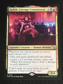 MTG Murders at Karlov Manor Judith, Carnage Connoisseur 0210 NM Rare - Image 1