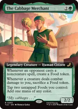 MTG - The Cabbage Merchant - Regular Extended Art #203 - Avatar: TLA (TLE) NM - Image 1