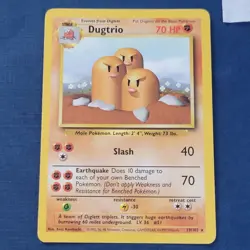 Pokemon Dugtrio 19/102 Base Set Regular Moderately Played *FREE SHIPPING* - Image 1