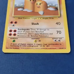Pokemon Dugtrio 19/102 Base Set Regular Moderately Played *FREE SHIPPING* - Image 3