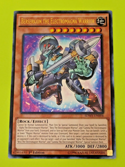 Yu-Gi-Oh Berkserkion the Electromagna Warrior 1st Ed Ultra Rare SDMY-EN004 Nm - Image 1