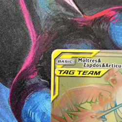 Pokemon TCG Moltres Zapdos Articuno GX Card 69/68 Secret Rainbow Hidden Fates - Image 3