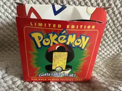 Pokemon 23k Gold Plated Togepi Trading Card 1999 Burger King Pokeball SEALED - Image 2