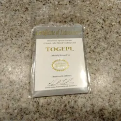 Pokemon TOGEPI Burger King 23k Gold Plated Trading Card & Pokeball, Red Box Read - Image 4
