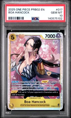 2025 One Piece Prb02 The Best Vol.2 #017 Boa Hancock PSA 10 - Image 1
