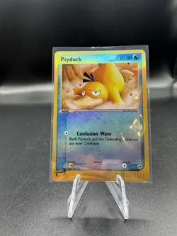 2003 Pokemon EX Sandstorm Psyduck 73/100 Reverse Holo Foil Card e-Reader - Image 1