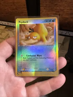 2003 Pokemon EX Sandstorm Psyduck 73/100 Reverse Holo Foil Card e-Reader - Image 2