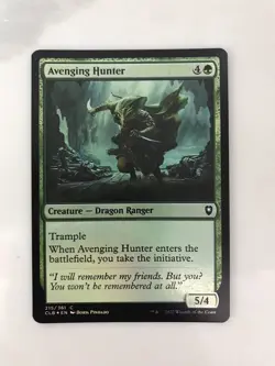 Avenging Hunter Foil MTG Magic the Gathering Card NM Near Mint Baldurs Gate CLB - Image 1