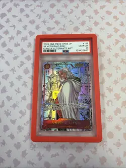 2024 ONE PIECE JPN OP08-TWO LEGENDS MANGA ALTERNATE ART SILVERS RAYLEIGH PSA 10 - Image 1