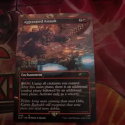 MTG Aggravated Assault SECRET LAIR: Warhammer 40,000 Orks MT/NM Comb Ship - Image 1